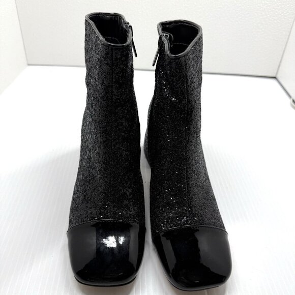 Circus NY by Sam Edelman Women's Black Glitter Osten Cap Toe Boot Size - Picture 5 of 9